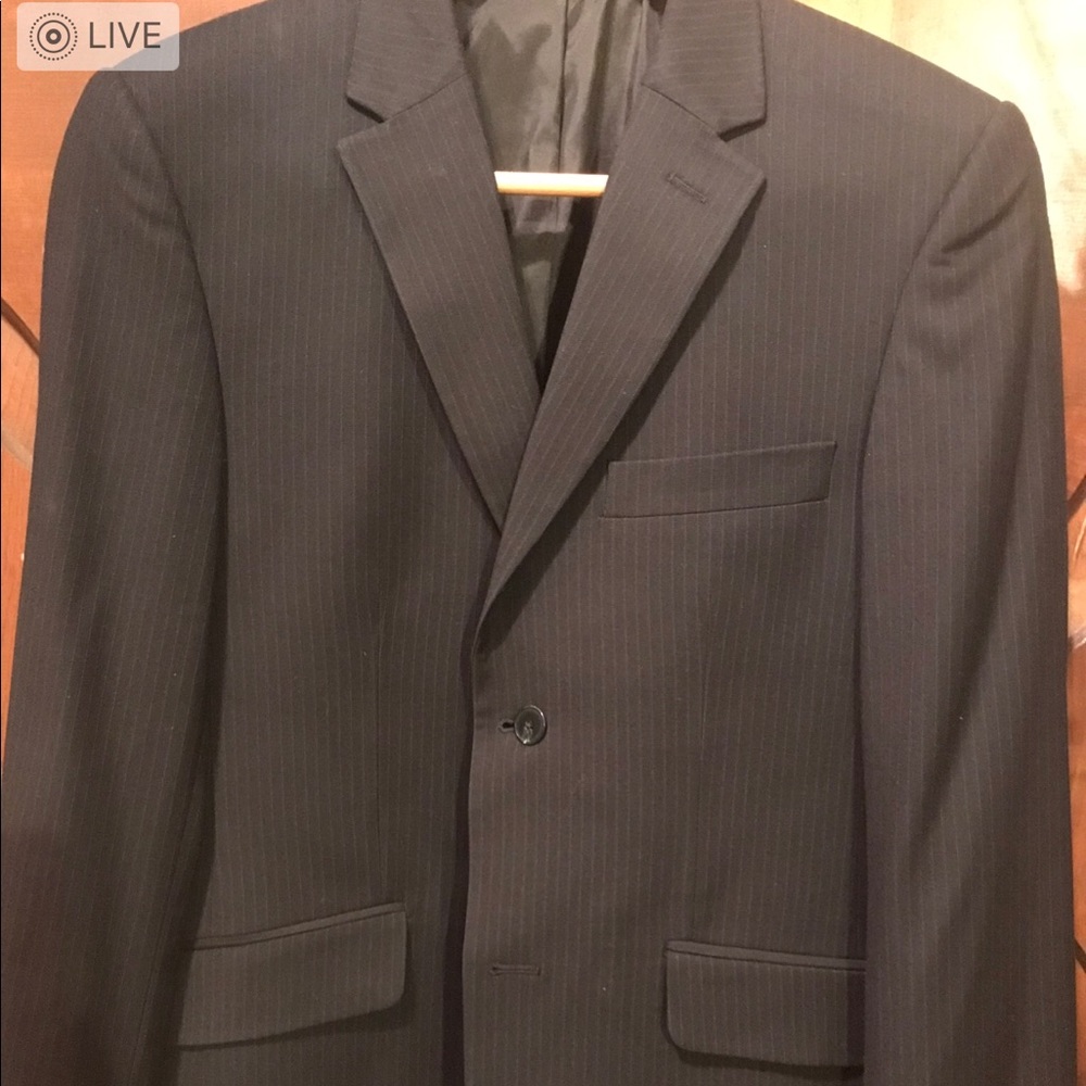 Doc & Amelia Dressy Black Pinstripe Blazer (38)